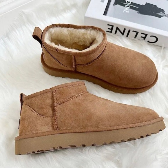 UGG Tan Suede Ankle Boots - Picture 2 of 6